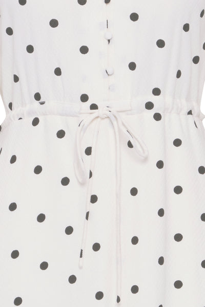 Fransa Polka dot midi dress with drawstring waist and pockets 20613496 2