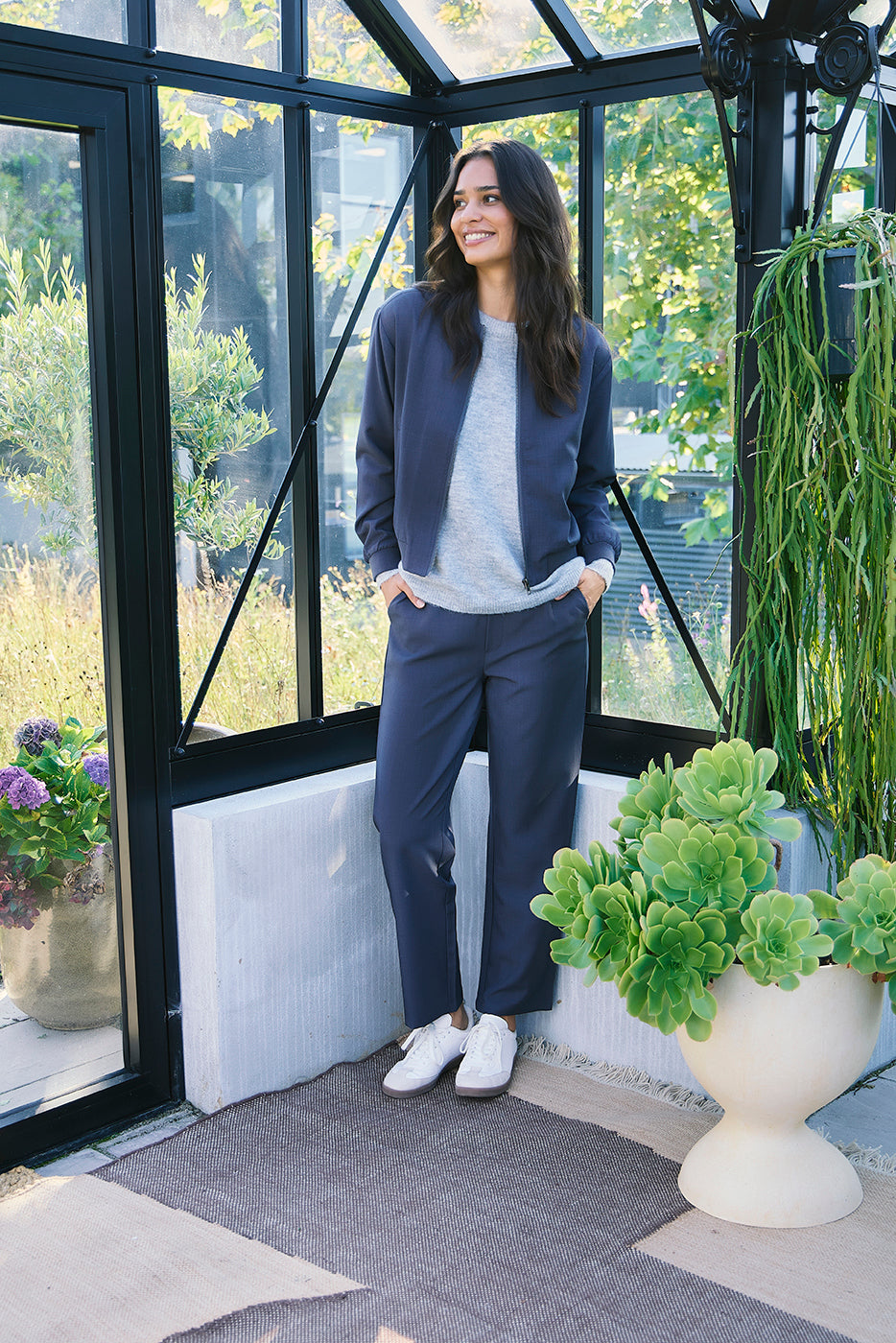 Fransa Mareena Co Ord Joggers in Navy Or Beige 20615850