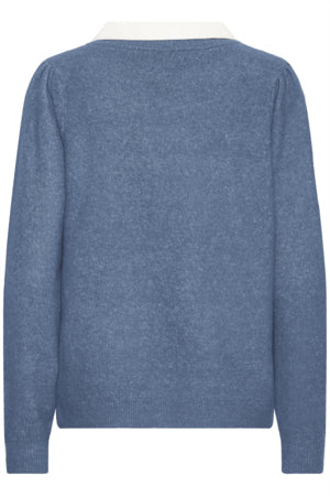 Cosy jumper with attached shirt collar 20615977