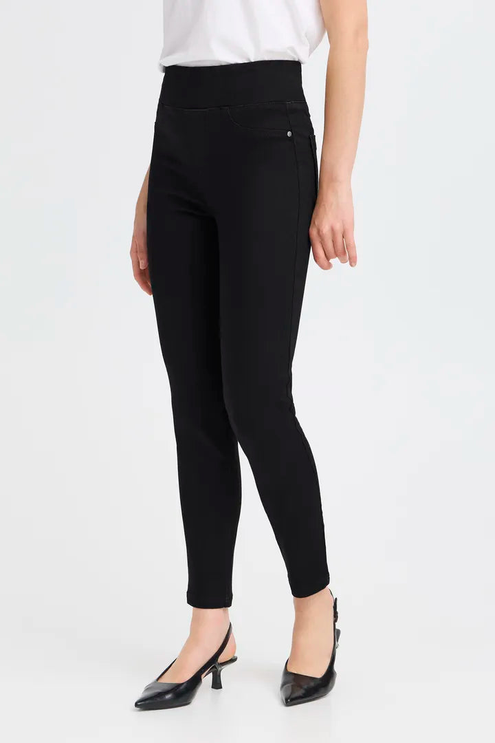 Fransa Black Denim High waist  Jeggings 20614928
