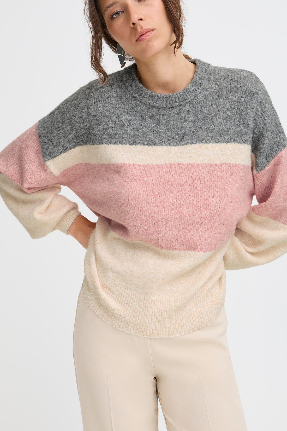 Byoung supersoft colour block knit  20817103