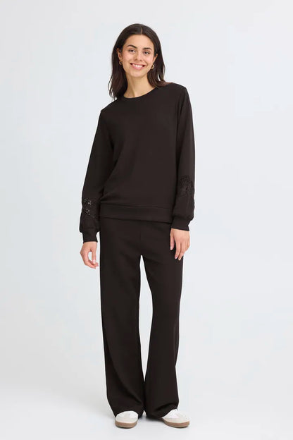 Fransa Aurora Cotten blend Sweatshirt with cut out arm details 20617209