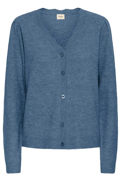 Fransa Scalloped edge V Neck Cardigan 20615989