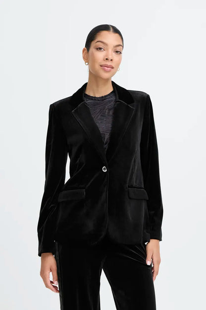 Byoung Black Velvet Blazer
