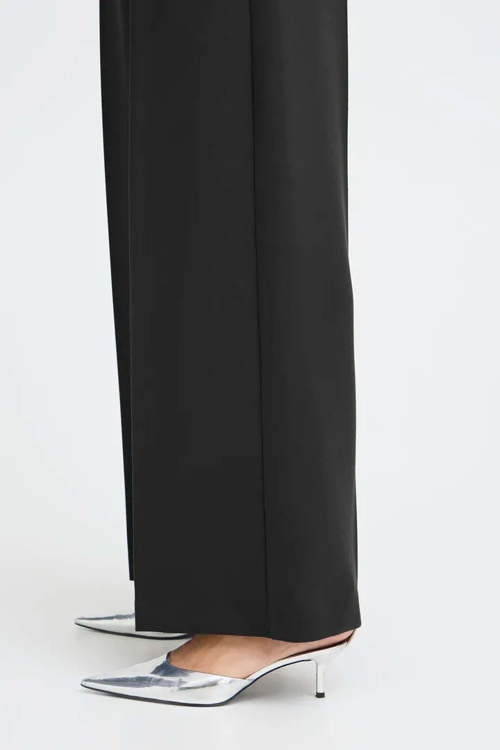 Byoung Wide Leg Trousers in True Black 20818341