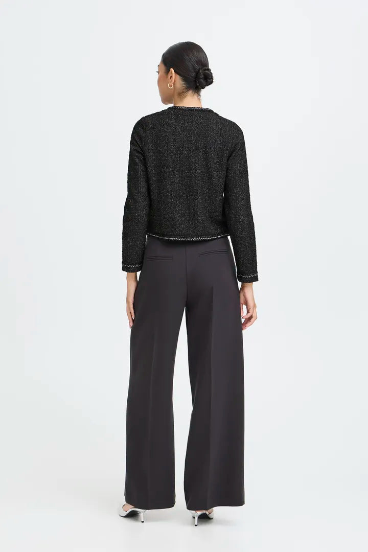 BYoung Tweed look knit jacket with shimmer  20818237