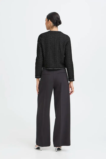 BYoung Tweed look knit jacket with shimmer  20818237