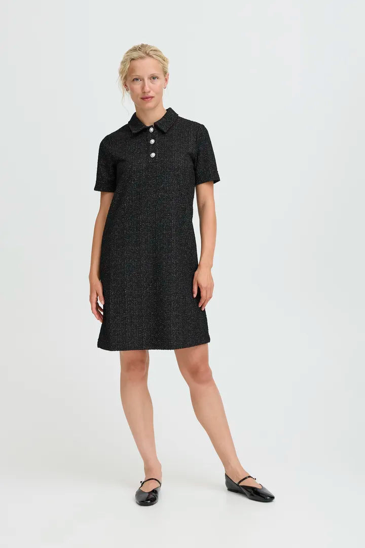 Byoung Tweed look Knit Shift Dress with Sparkle 20818236