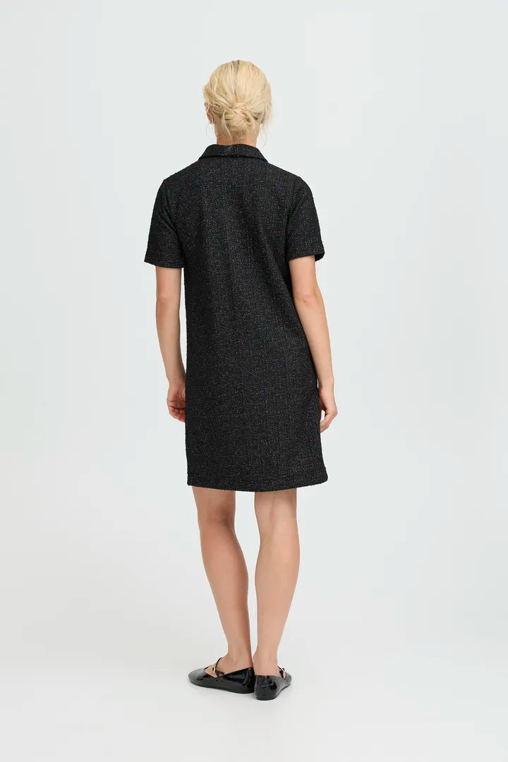 Byoung Tweed look Knit Shift Dress with Sparkle 20818236
