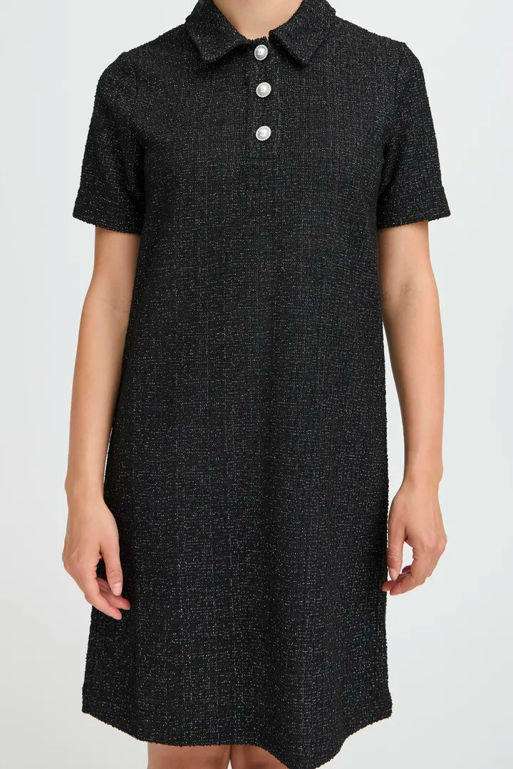 Byoung Tweed look Knit Shift Dress with Sparkle 20818236