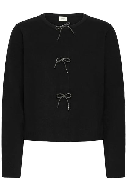 Fransa Long sleeve Cardigan with Glitter bow detail 20617318