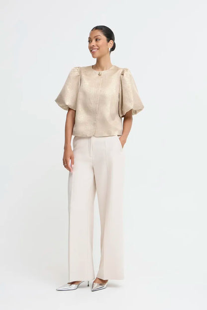 Byoung Dariella jacket with puff sleeve in Gold 20818387