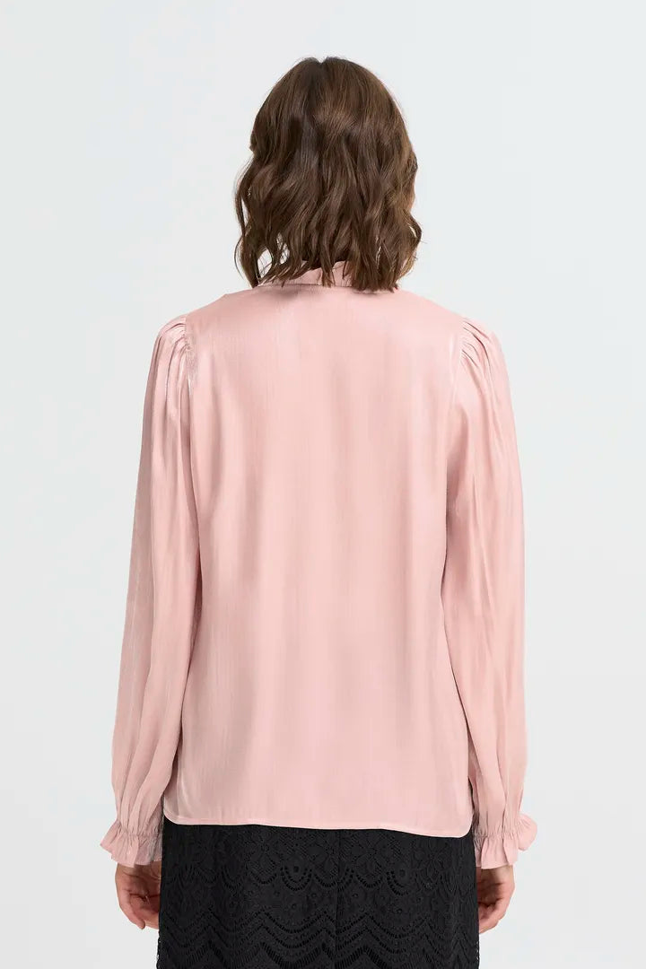 Fransa Yolanda Blouse with iridescent shimmer in ivory for Pale Mauve 20617297