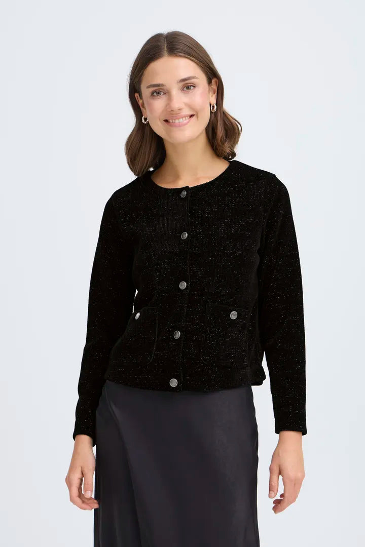 Fransa Chanel Sparkle Soft Jacket in Black  20617366