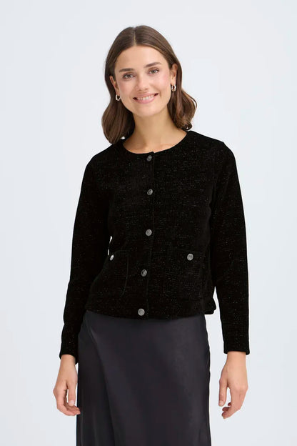 Fransa Chanel Sparkle Soft Jacket in Black  20617366