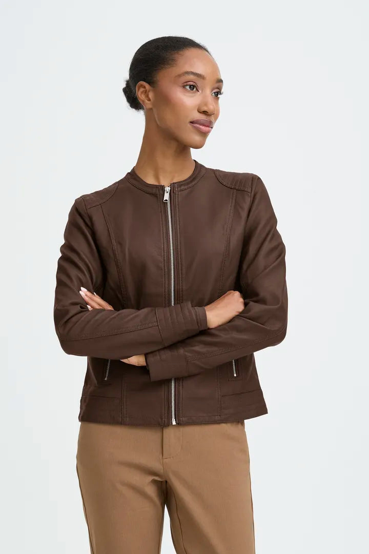 Byoung Faux leather jacket in Rich Java 20809396 Java
