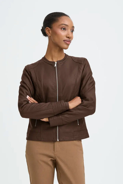 Byoung Faux leather jacket in Rich Java 20809396 Java
