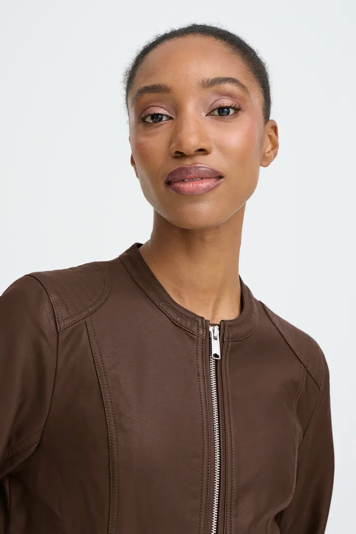 Byoung Faux leather jacket in Rich Java 20809396 Java