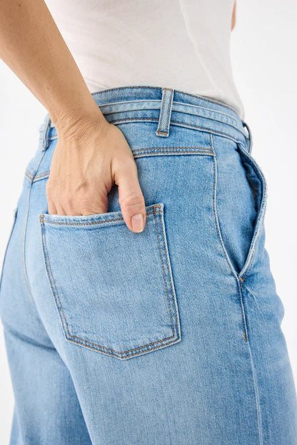 B Copenhagen Premium High Waist Denim Jeans with belt 220080