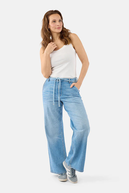 B Copenhagen Premium High Waist Denim Jeans with belt 220080
