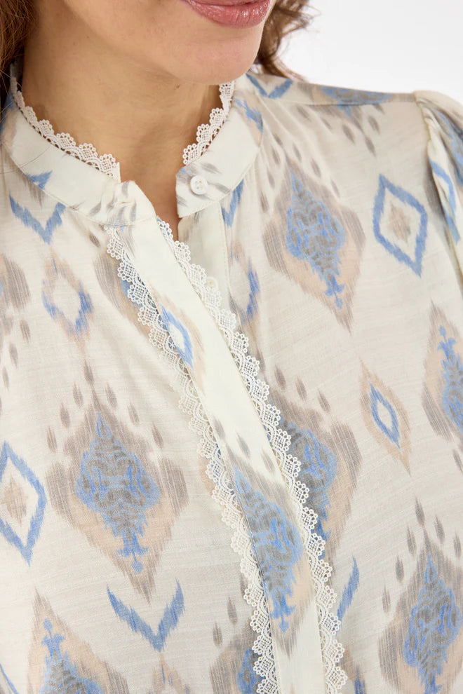 B Copenhagen Long Sleeve Shirt with pretty lace trim  220440