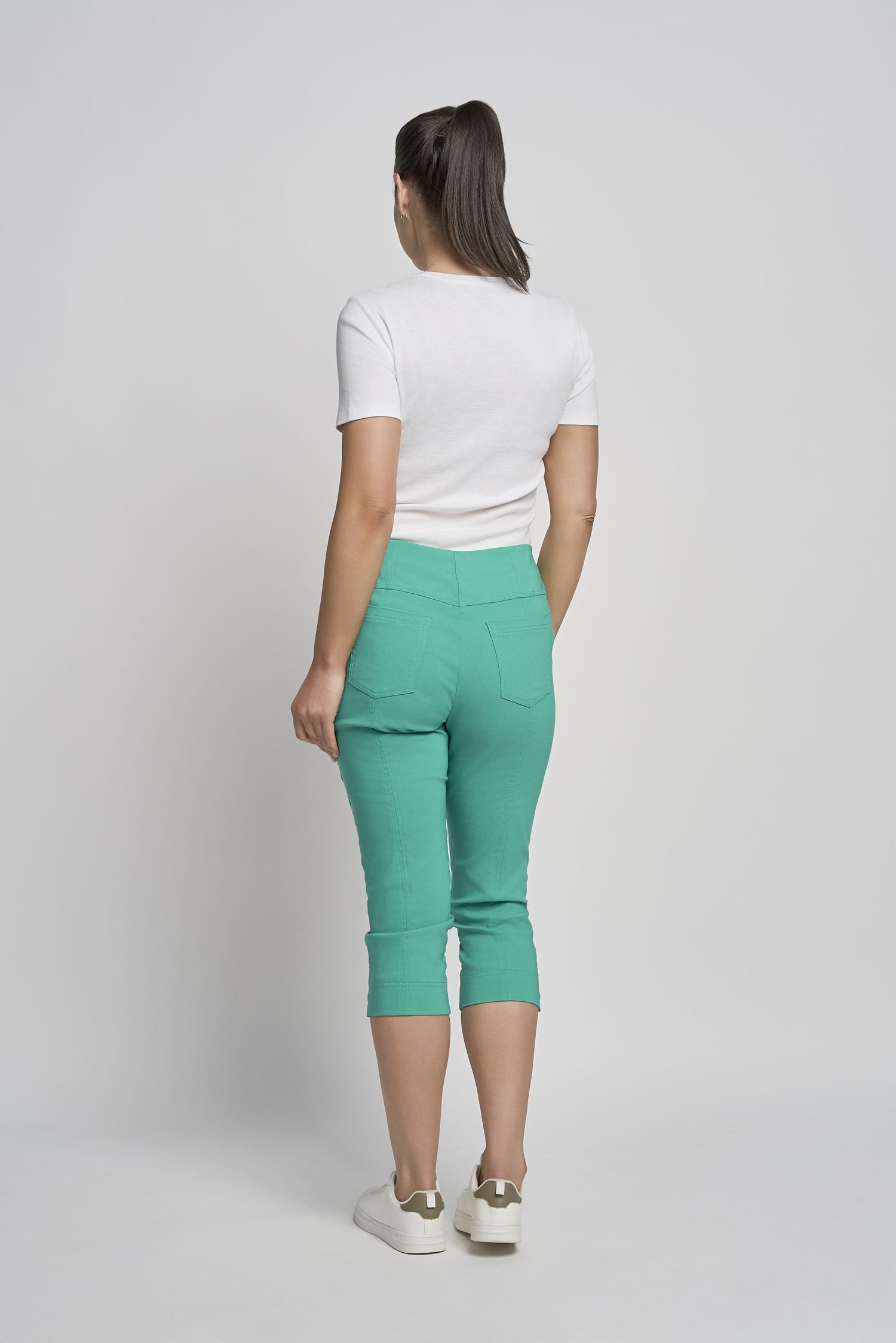 Pinns Stretch Crop Trousers with Back Pockets 226C