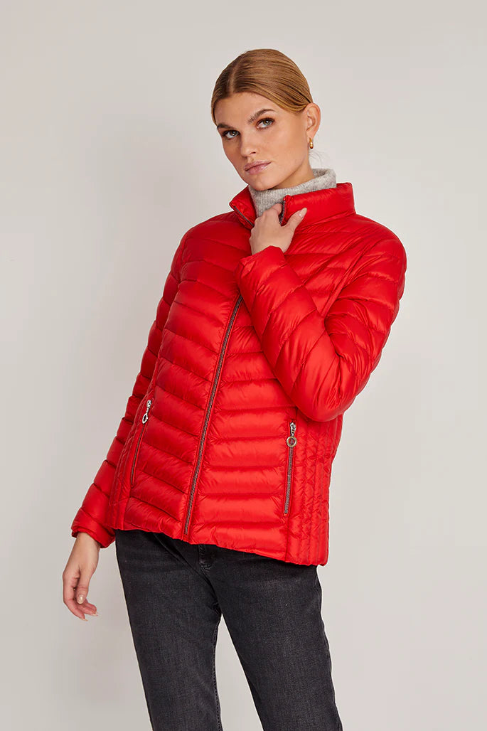 Fransden Down Filled lightweight jacket in Red 103 588