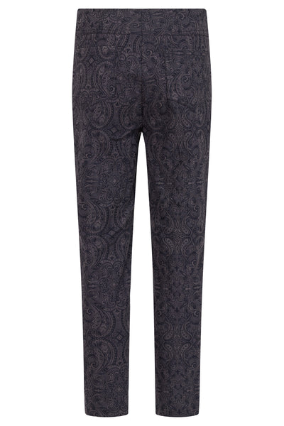 Robell Bella Paisley Jacquared Trousers in Black or Anthracite 51560 54145