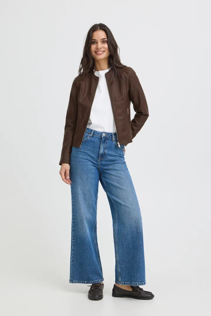 Byoung Faux leather jacket in Rich Java 20809396 Java