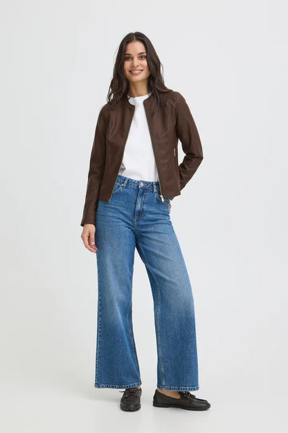 Byoung Faux leather jacket in Rich Java 20809396 Java