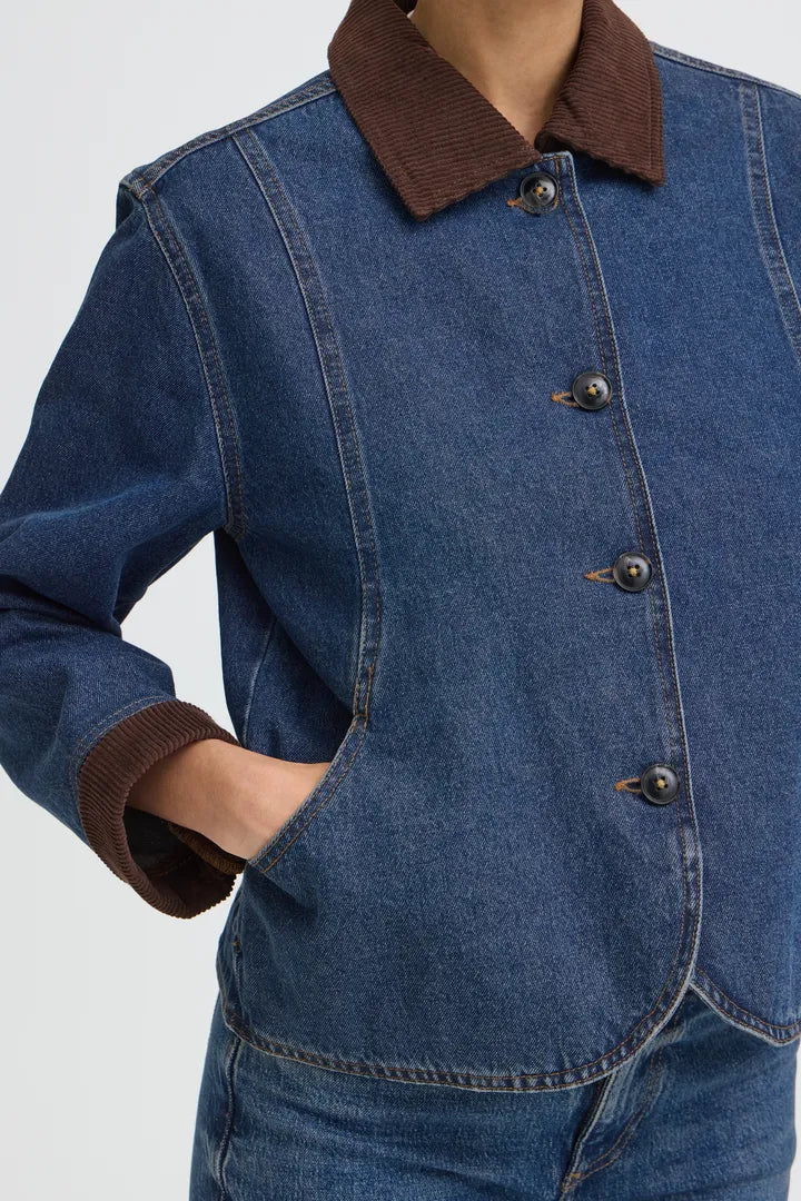 Byoung Denim Jacket with cord trim 20819295