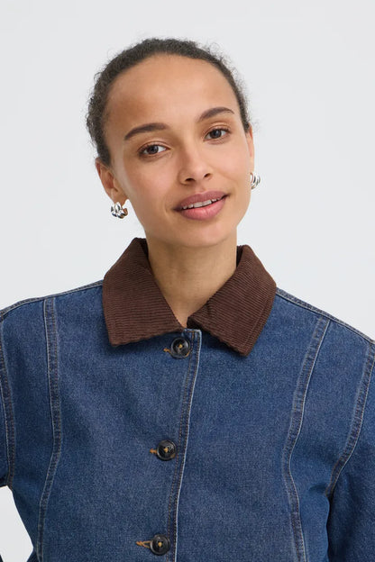 Byoung Denim Jacket with cord trim 20819295