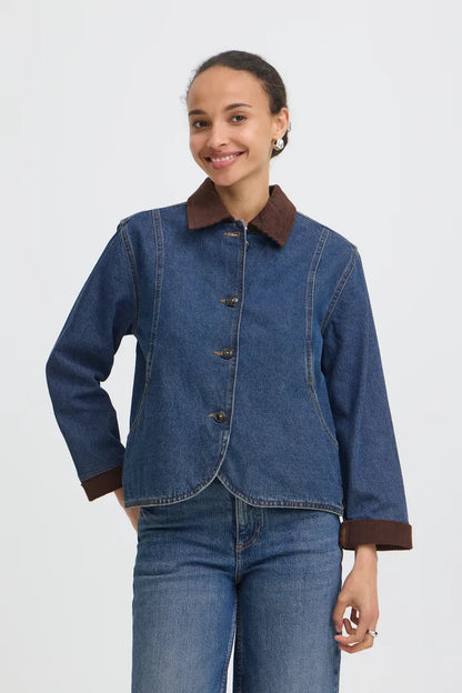 Byoung Denim Jacket with cord trim 20819295