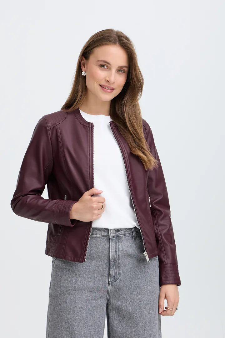 BYoung Faux leather jacket in Fig 20809396 Fig