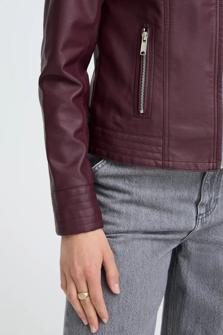 BYoung Faux leather jacket in Fig 20809396 Fig