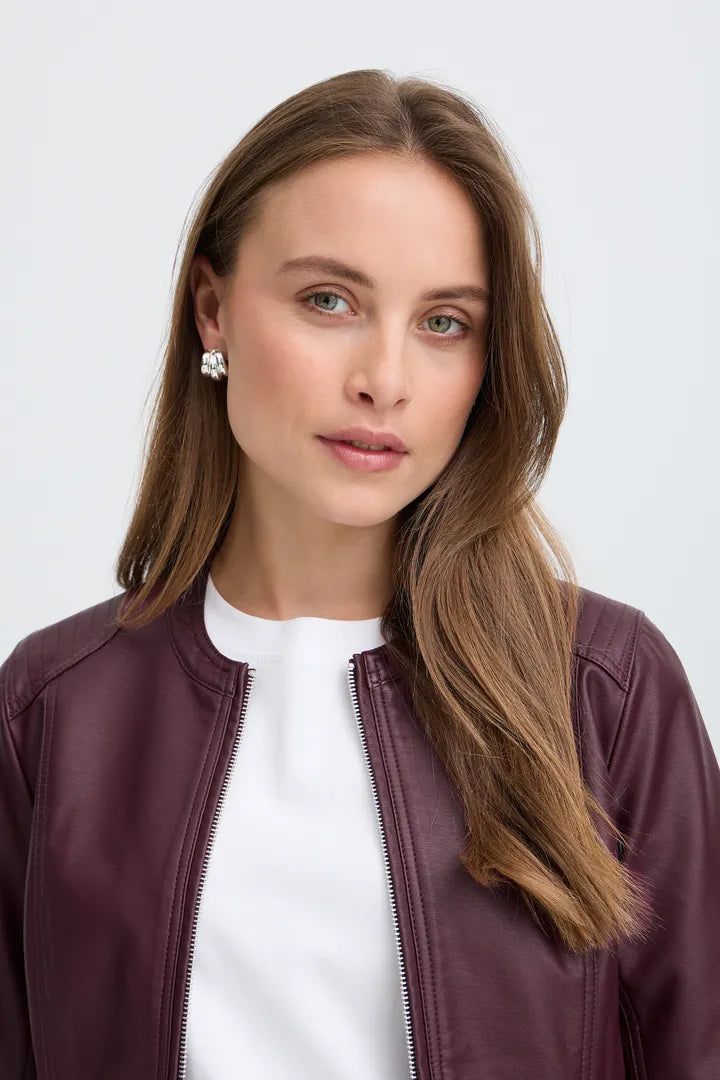 BYoung Faux leather jacket in Fig 20809396 Fig