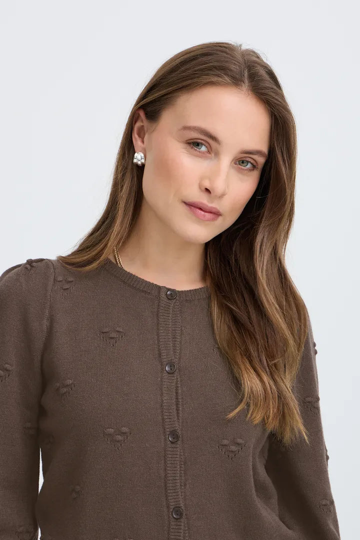 Byoung structured cardigan with deep cuff in Java or Fuchsia 20818444 Aw26