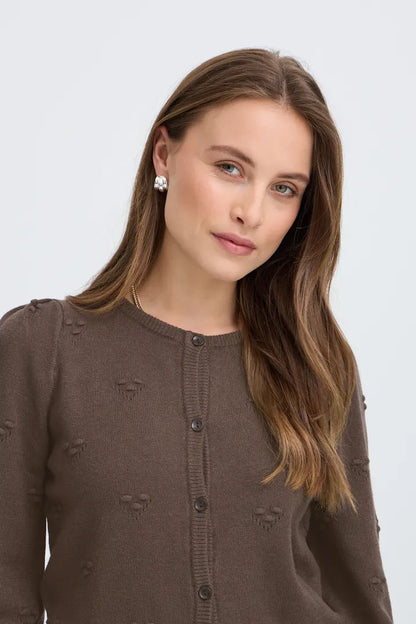 Byoung structured cardigan with deep cuff in Java or Fuchsia 20818444 Aw26