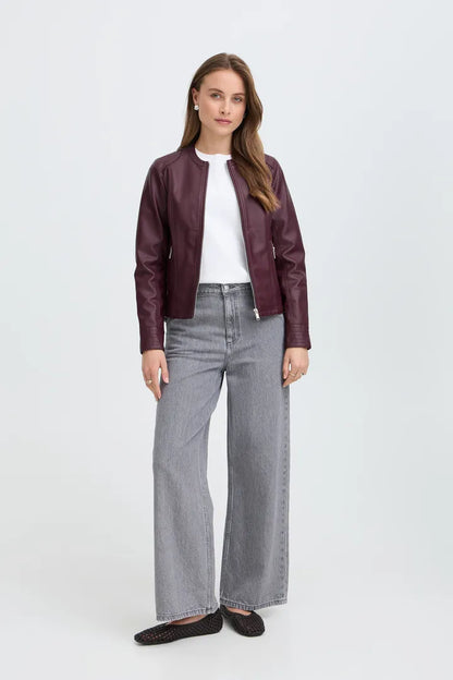 BYoung Faux leather jacket in Fig 20809396 Fig