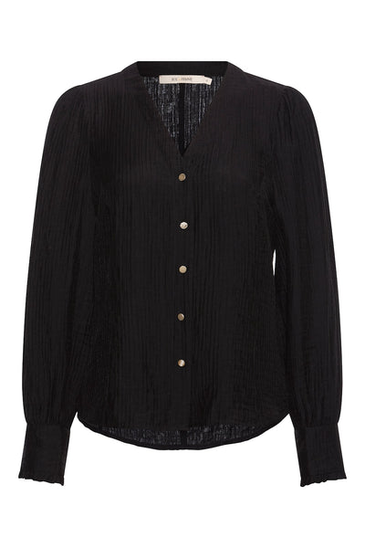 Rue De Femme Contessa V ?neck black blouse