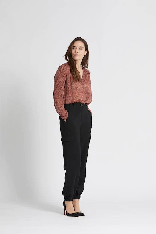 Rue De Femme Abra Black Cargo Pants