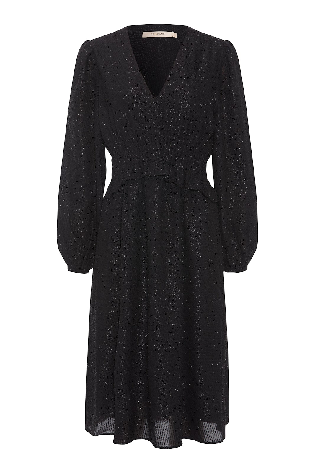 Rue De Femme Cambria Black party dress with fluffy shimmer