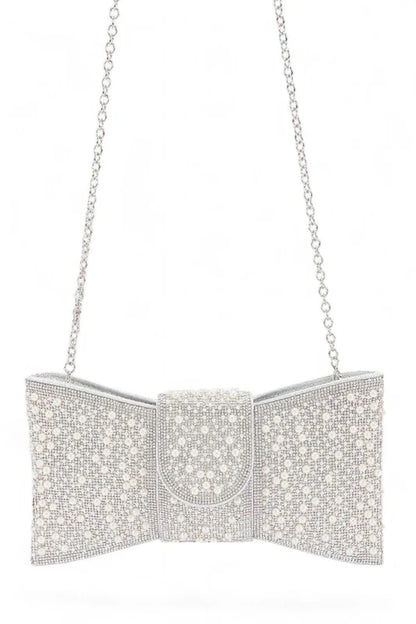 Pulse Bowtie pearl and rhinestone bag 1128860