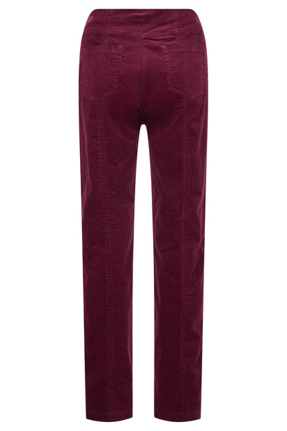 Robell Fine Cord Trousers in Taupe Or Burgundy 52457 54636