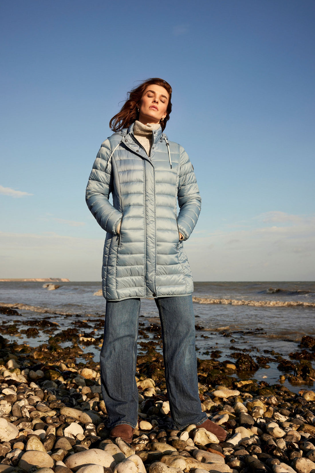 Fransden Superlight weight Quilted Coat with Hood.  All Colours