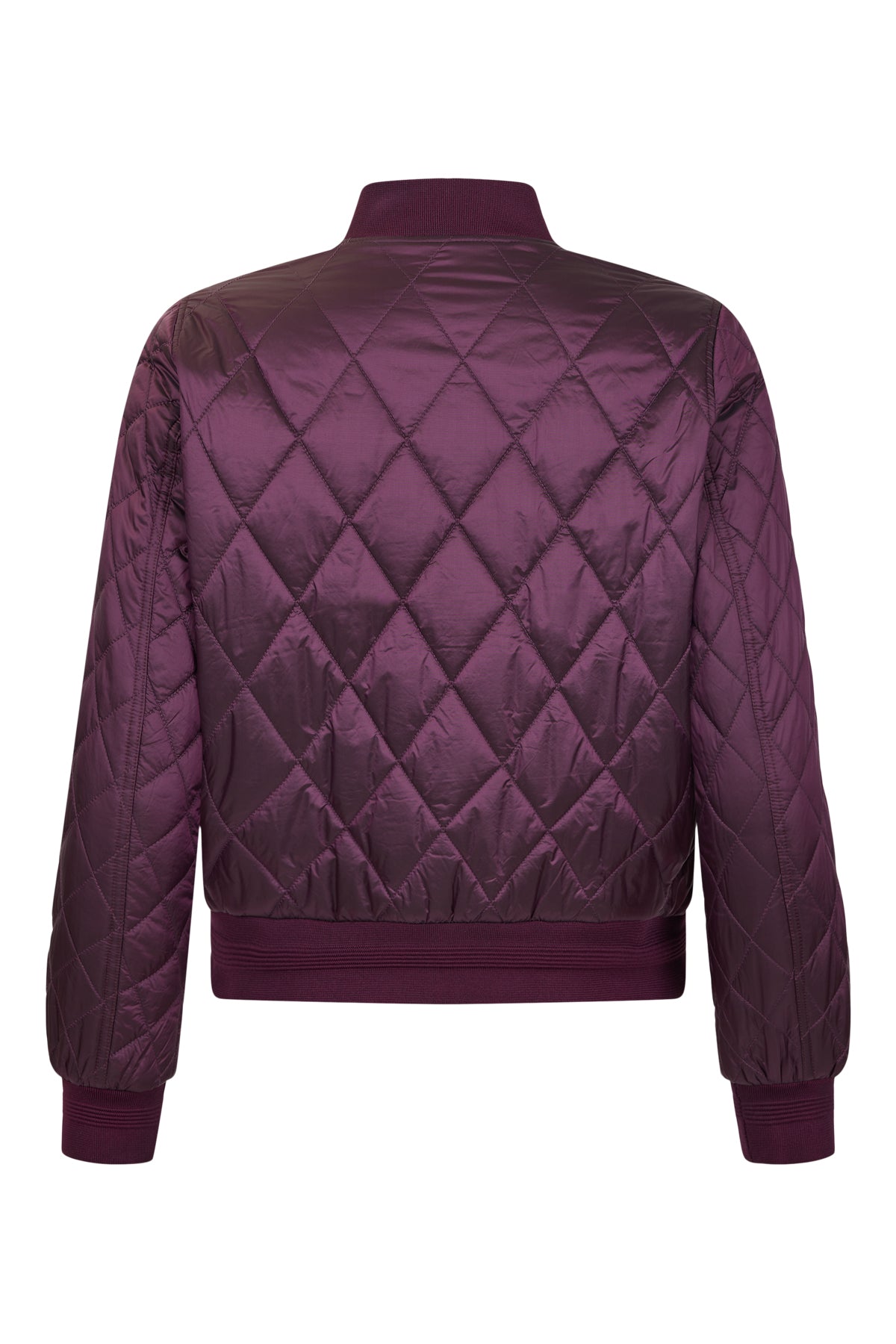Icona Short Quilted Jacket in Rich Plum  67351