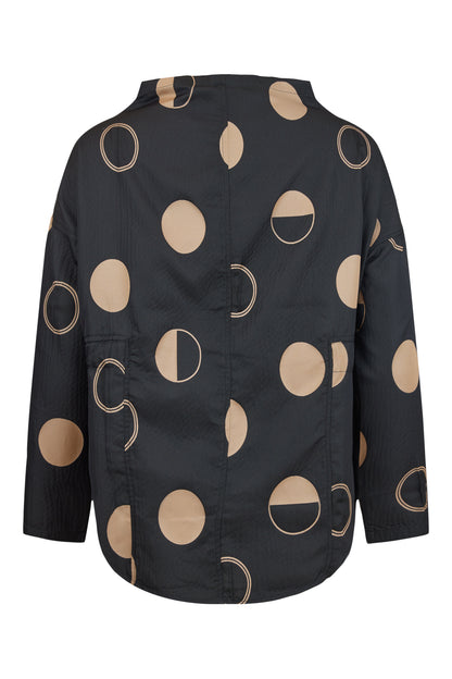 Moon Phase Print Top with Funnel neck ny NOEN 83684