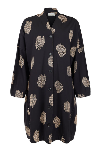 Noen embossed knit coat with pockets  87138