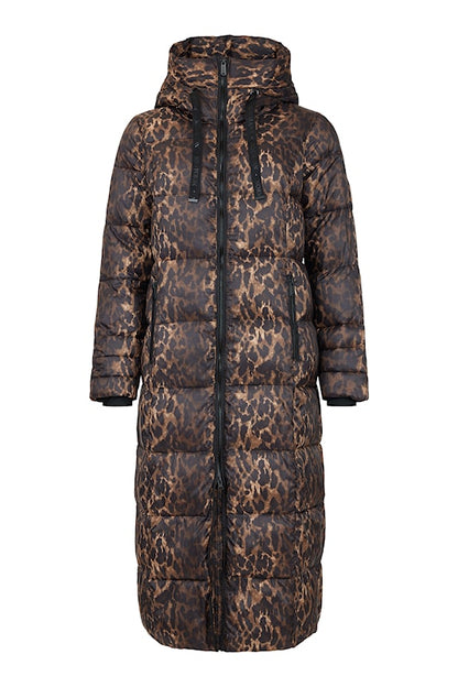 Normann Leopard print long padded Coat  4339 4557