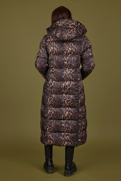 Normann Leopard print long padded Coat  4339 4557